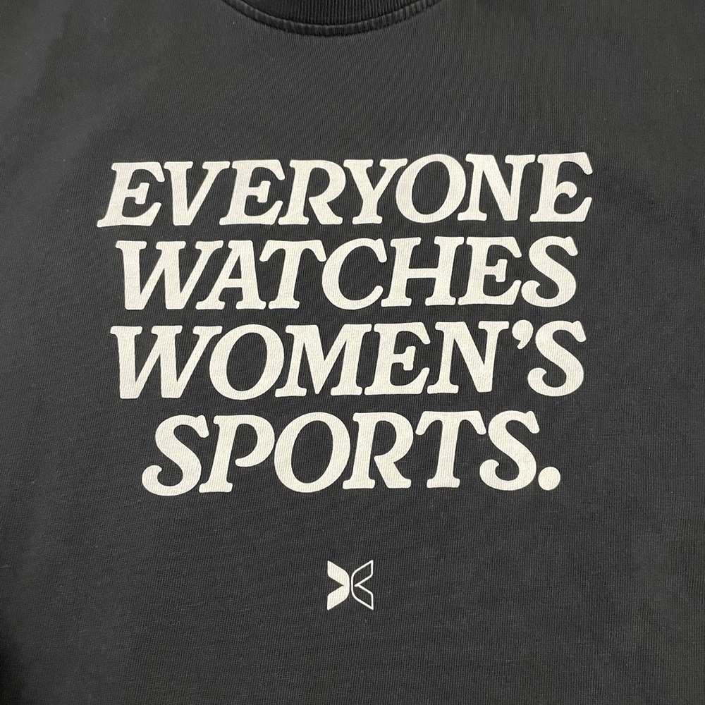 Togethxr Everyone Watches Womens’ Sports t-shirt Size M